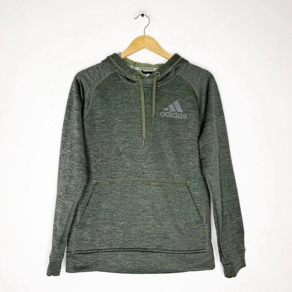 Adidas Team Issue Climawarm Pullover Hoodie Green Men’s Small